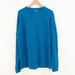 Patagonia Men's Vibrant Blue Crewneck Sweater Merino Wool Blend